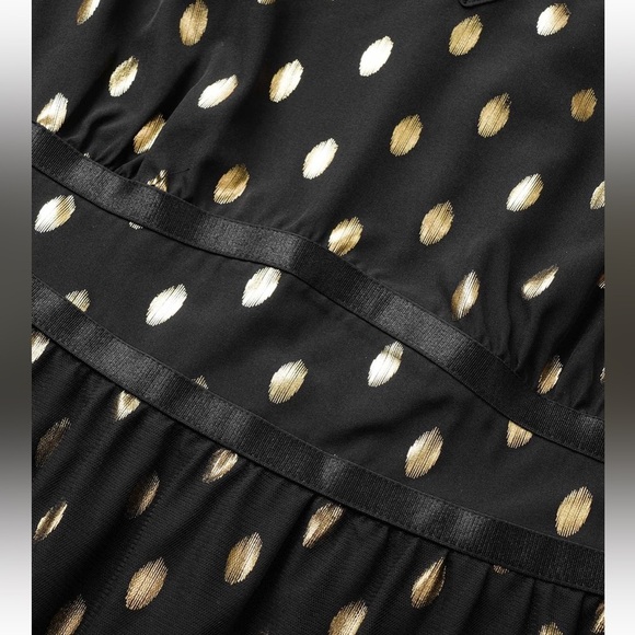 BloomChic Size M Glitter Polka Dot Pocket Patchwork Tank Dress us size 10 - Picture 4 of 6